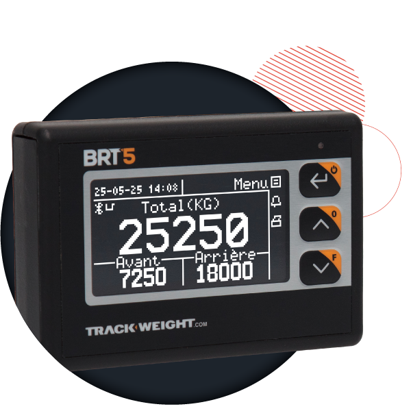 TrackWeight BRT5, balance embarquée pour camions et semi-remorques.