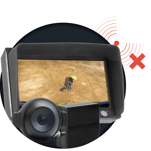 Orlaco, système de caméra et radar pour détection active des humains et objets.